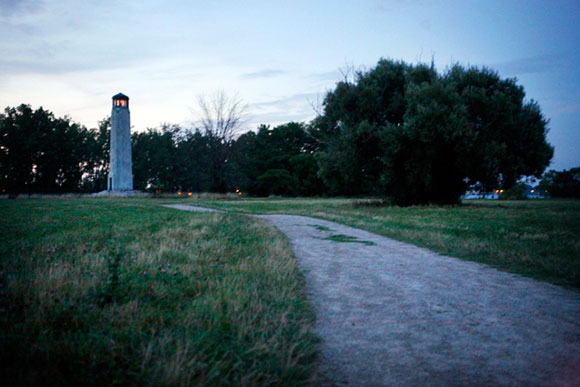 The lighthouse on Belle Isle
