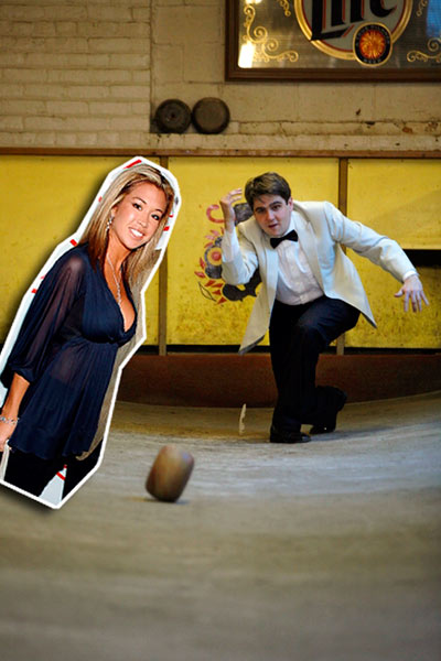 Feather bowling with Michelle Damon