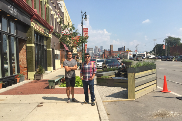 Daisuke Hughes, co-owner of Astro Coffee, and Chad Rochkind, organizer of the People First Project