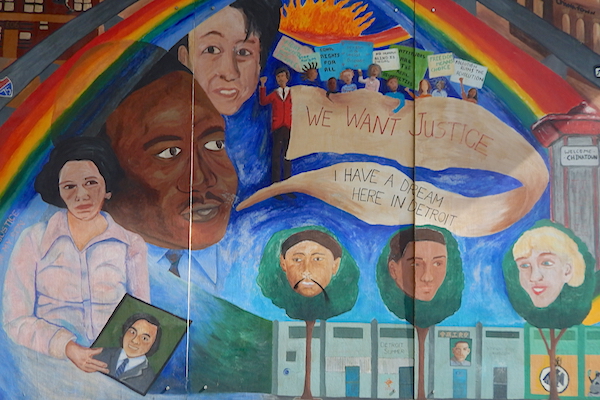 Mural on former Chungs building, south side of Peterboro